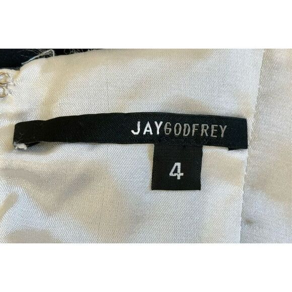 Jay Godfrey 'Simons' Paneled 100% Silk Maxi Lined Evening Dress Women's Size 4 - Picture 6 of 10